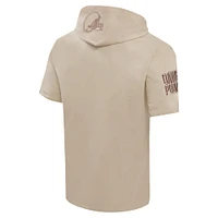 Sweat à capuche manches courtes pour homme Pro Standard Tan Cleveland Browns Neutrals Capsule