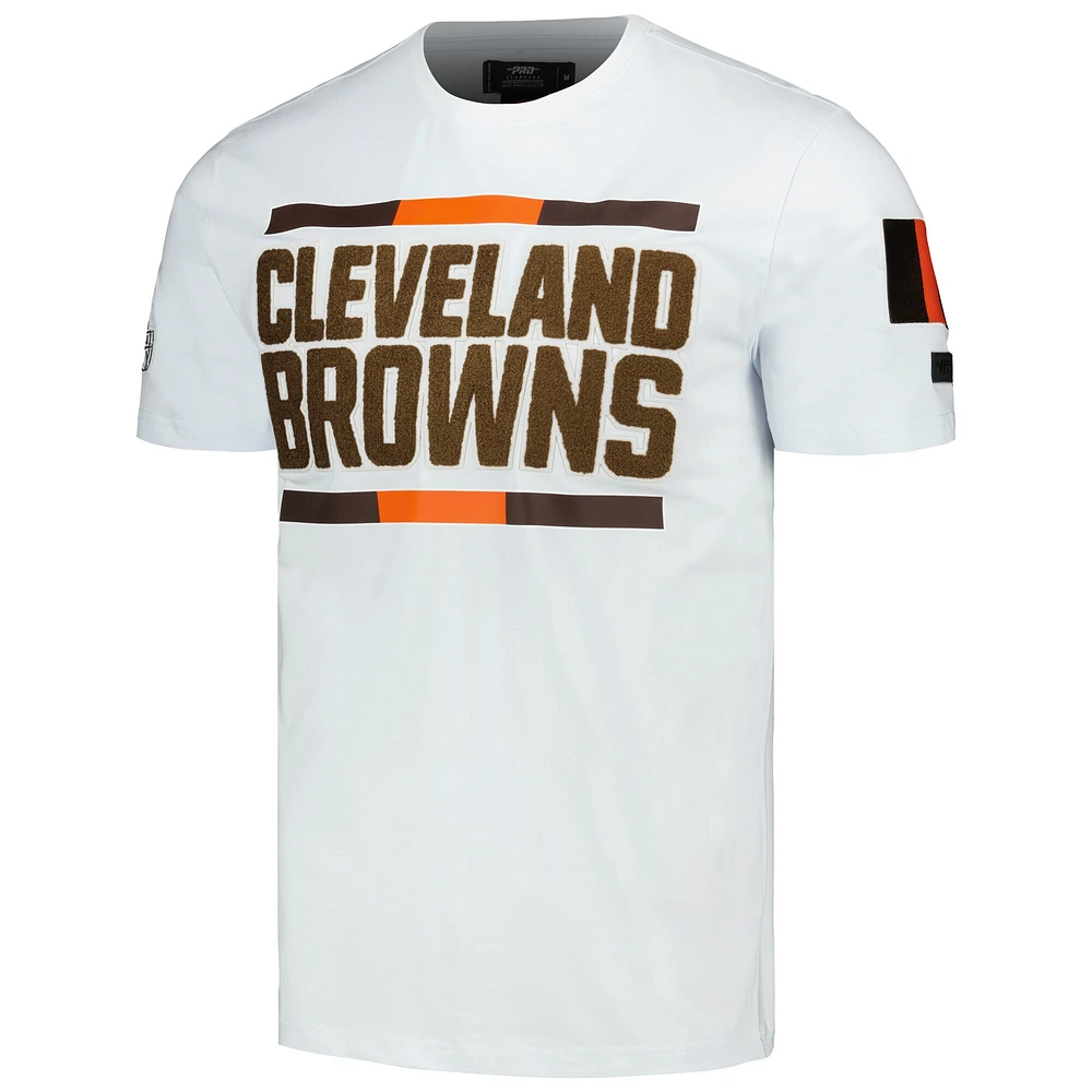 T-shirt pour homme Pro Standard White Cleveland Browns New Legacy avec casque