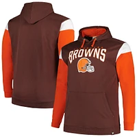 Sweat à capuche pour hommes Profile Brown Cleveland Browns Big & Tall Trench Battle