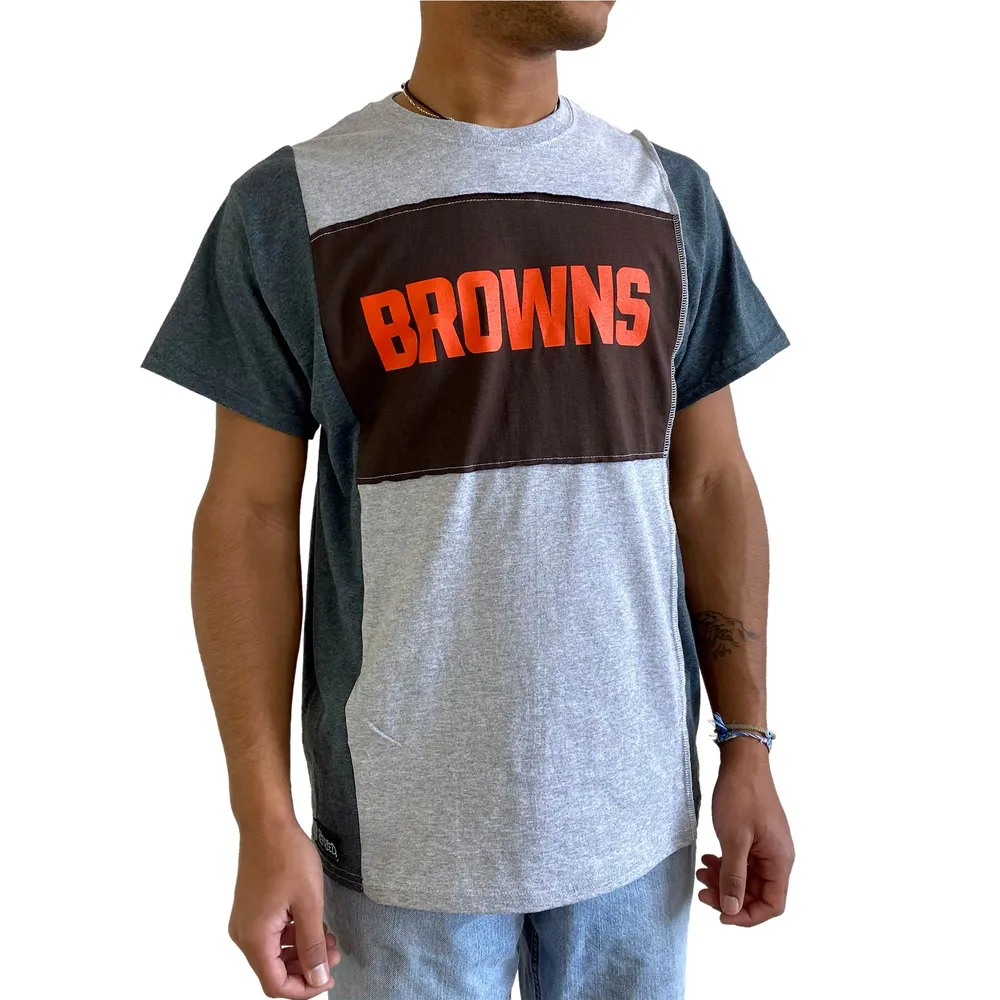 Refried Apparel Men's Refried Apparel Heather Gray Cleveland Browns  Sustainable Split T-Shirt