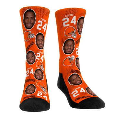 Men's Rock 'Em Socks Nick Chubb Cleveland Browns Team Football Guy Crew Socks