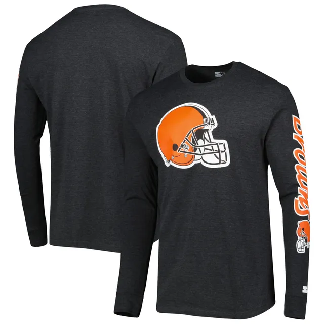 Men's Mitchell & Ness Brown Cleveland Browns Fashion Long Sleeve T-Shirt