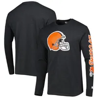 Lids Cleveland Browns Mitchell & Ness Fashion Long Sleeve T-Shirt - Brown