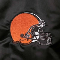 Veste à boutons-pression intégrale en satin pour hommes Starter Cleveland Browns des