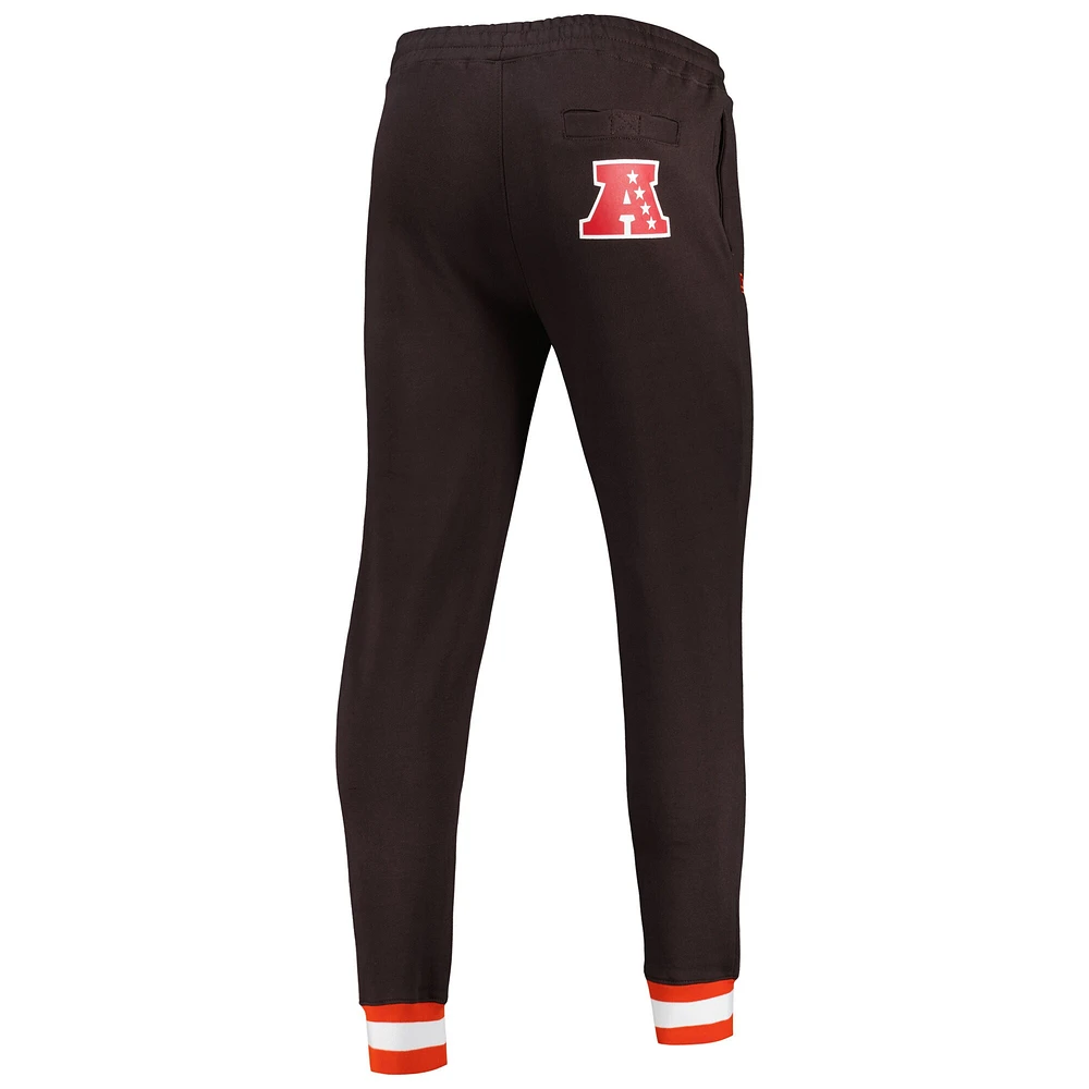 Pantalon de jogging en polaire Cleveland Browns Blitz Starter Brown pour homme