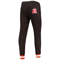 Pantalon de jogging en polaire Cleveland Browns Blitz Starter Brown pour homme