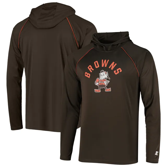 Cleveland Browns Sideline Men’s Nike Men's Dri-Fit NFL Long-Sleeve Hooded Top in Brown, Size: Small | 00MQ2DI93-PKB