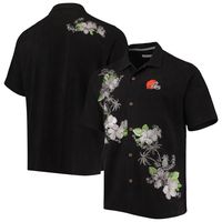 Men's Tommy Bahama Black Cleveland Browns Azule Oasis Button-Up Shirt