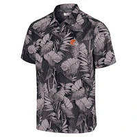 Men's Tommy Bahama Black Cleveland Browns Big & Tall Coast Nuevo Fronds IslandZone Button-Up Shirt