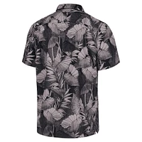 Chemise boutonnée noire Tommy Bahama Cleveland Browns Big & Tall Coast Nuevo Fronds IslandZone pour homme