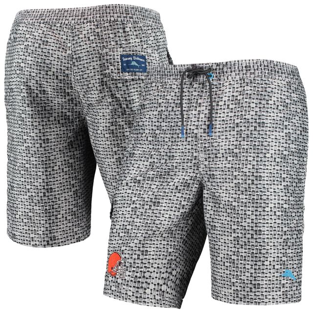 Short de bain Tommy Bahama Grey Cleveland Browns Baja Geo Wave pour homme