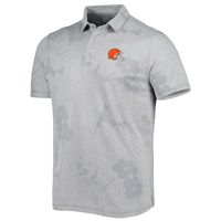 Men's Tommy Bahama Gray Cleveland Browns Miramar Blooms Polo