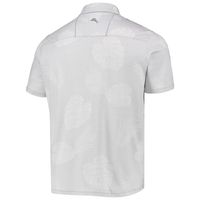 Men's Tommy Bahama Gray Cleveland Browns Palm Coast Delray Frond Allover IslandZone Polo