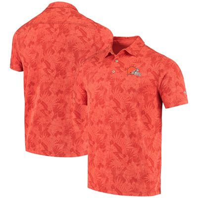 Men's Tommy Bahama Orange Cleveland Browns Sport Palmetto Palms Polo