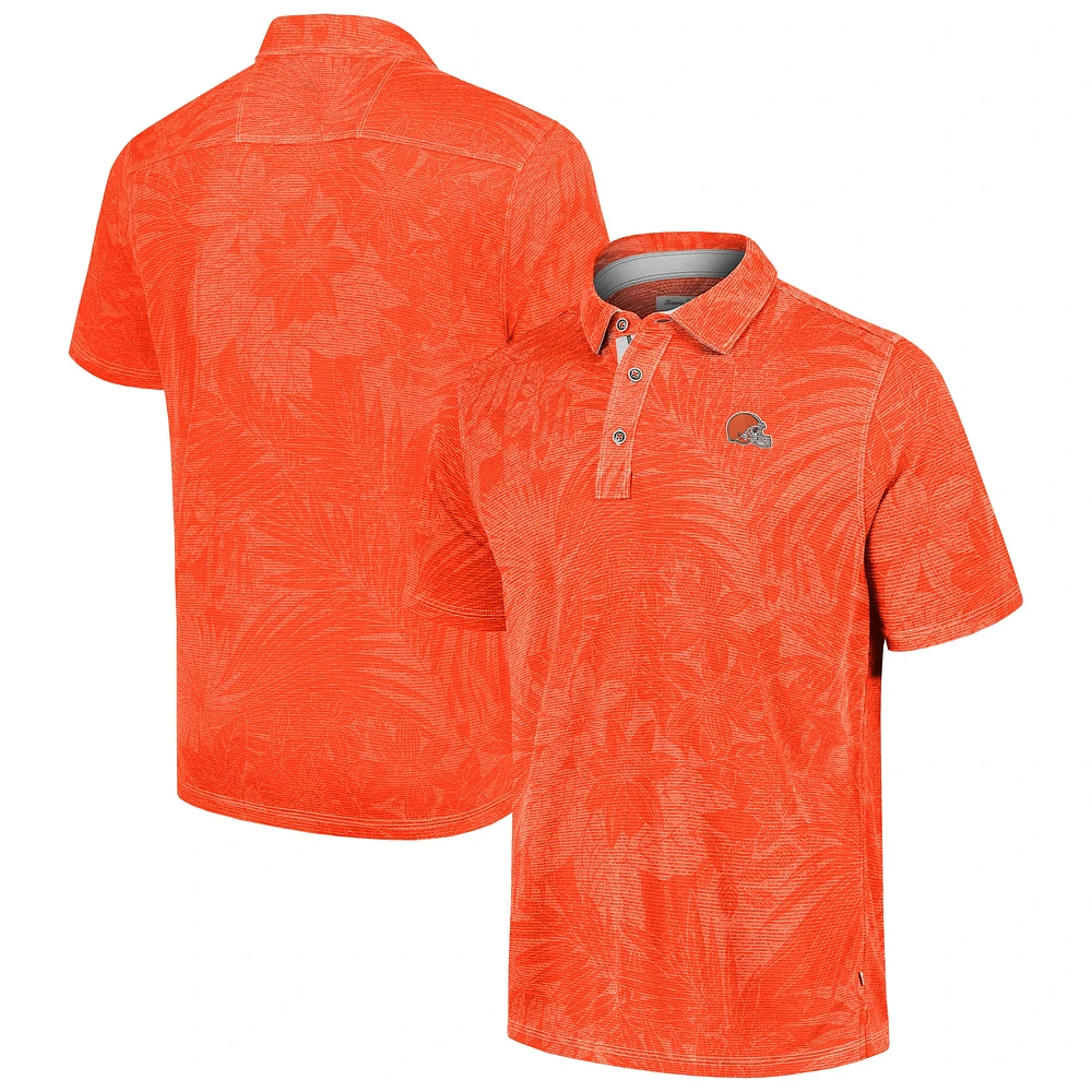 Men's Tommy Bahama Orange Cleveland Browns Sport Santiago Paradise Polo