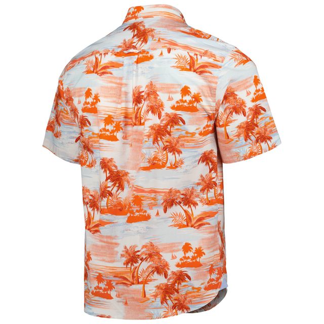 Chemise boutonnée Tommy Bahama Orange Cleveland Browns Sport Tropical Horizons pour homme