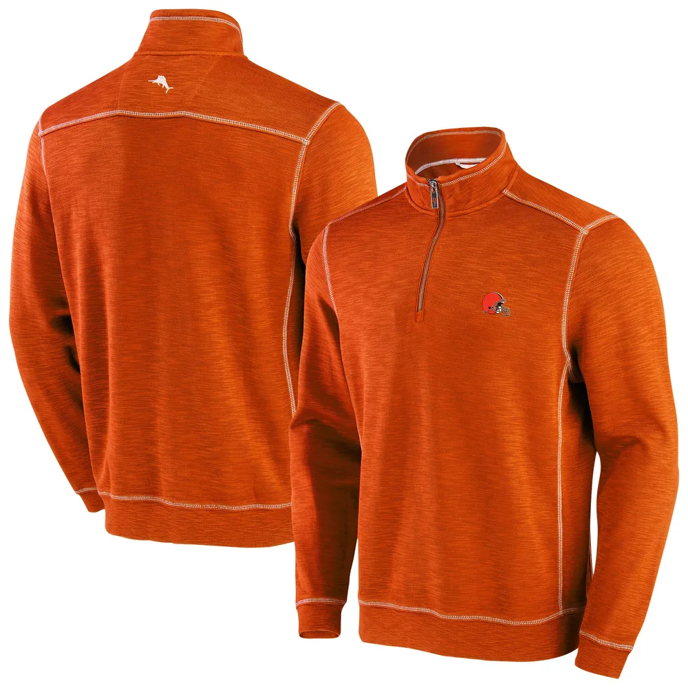 Lids Cleveland Browns Tommy Bahama Tobago Bay Tri-Blend Half-Zip Jacket -  Orange