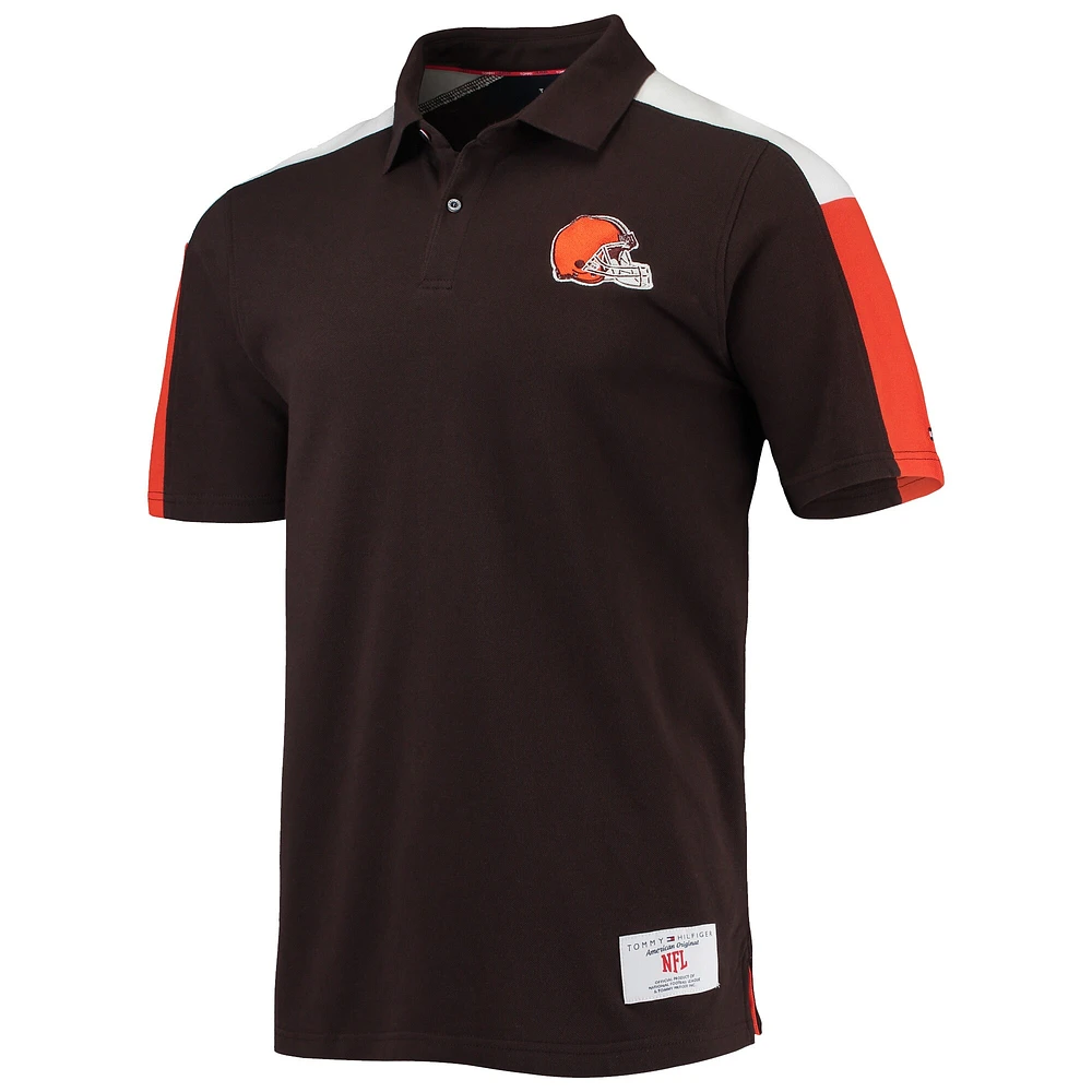 Polo Tommy Hilfiger Cleveland Browns Logan pour homme, marron/orange