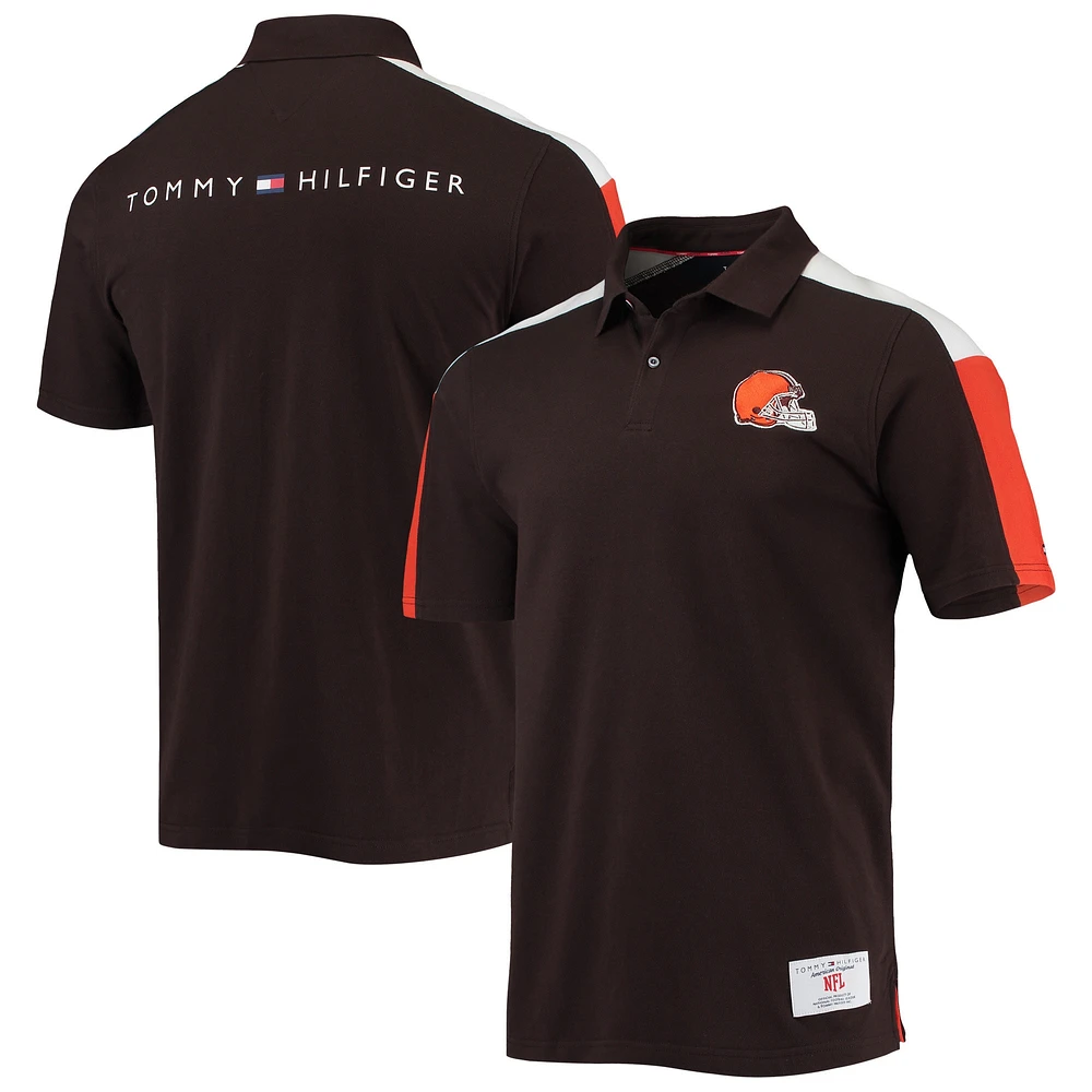 Polo Tommy Hilfiger Cleveland Browns Logan pour homme, marron/orange