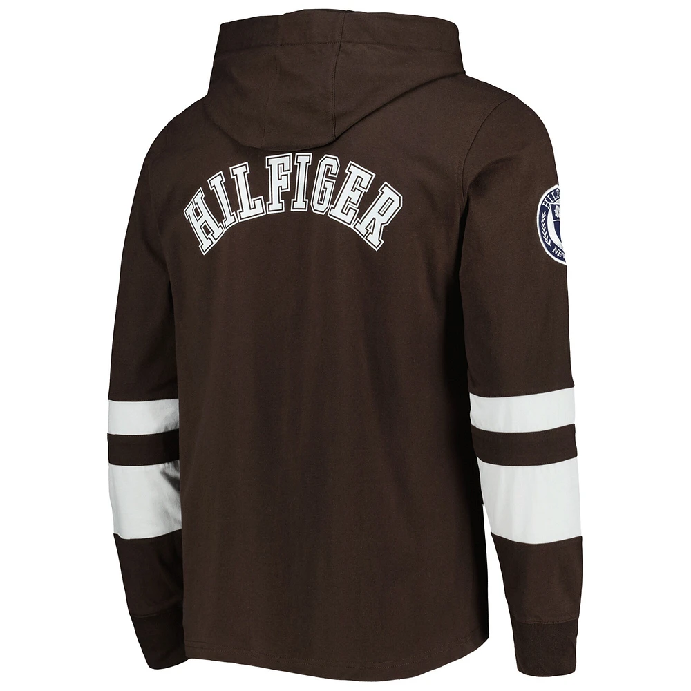 T-shirt à capuche Tommy Hilfiger Alex des Cleveland Browns pour homme, marron/blanc