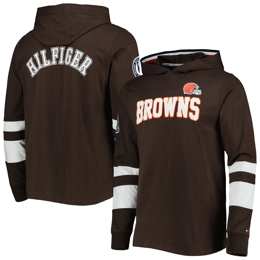 T-shirt à capuche Tommy Hilfiger Alex des Cleveland Browns pour homme, marron/blanc