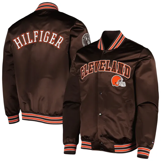 Lids Cleveland Browns Mitchell & Ness 75th Anniversary Satin Varsity  Full-Snap Jacket - Brown