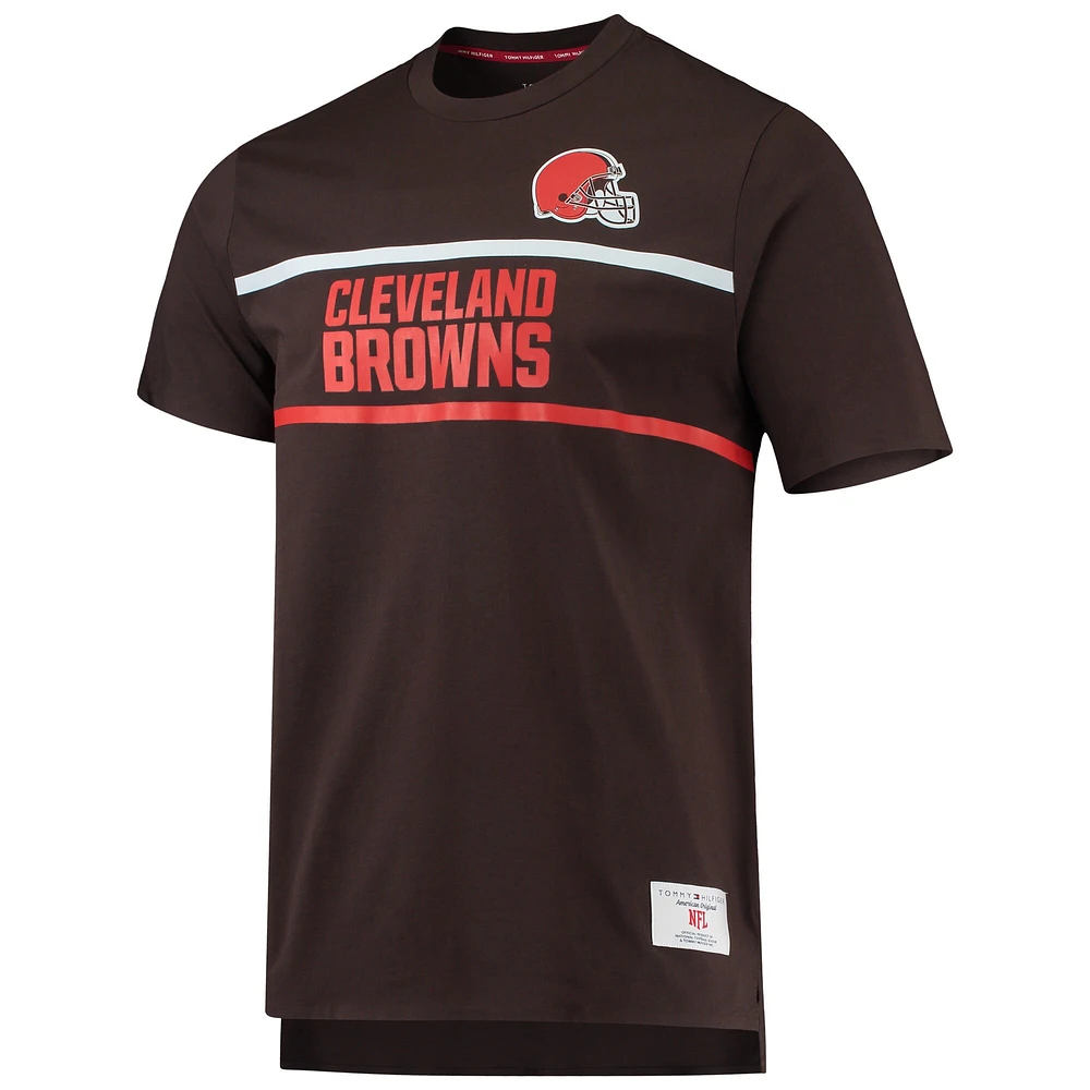 T-shirt Tommy Hilfiger Brown Cleveland Browns The Travis pour homme