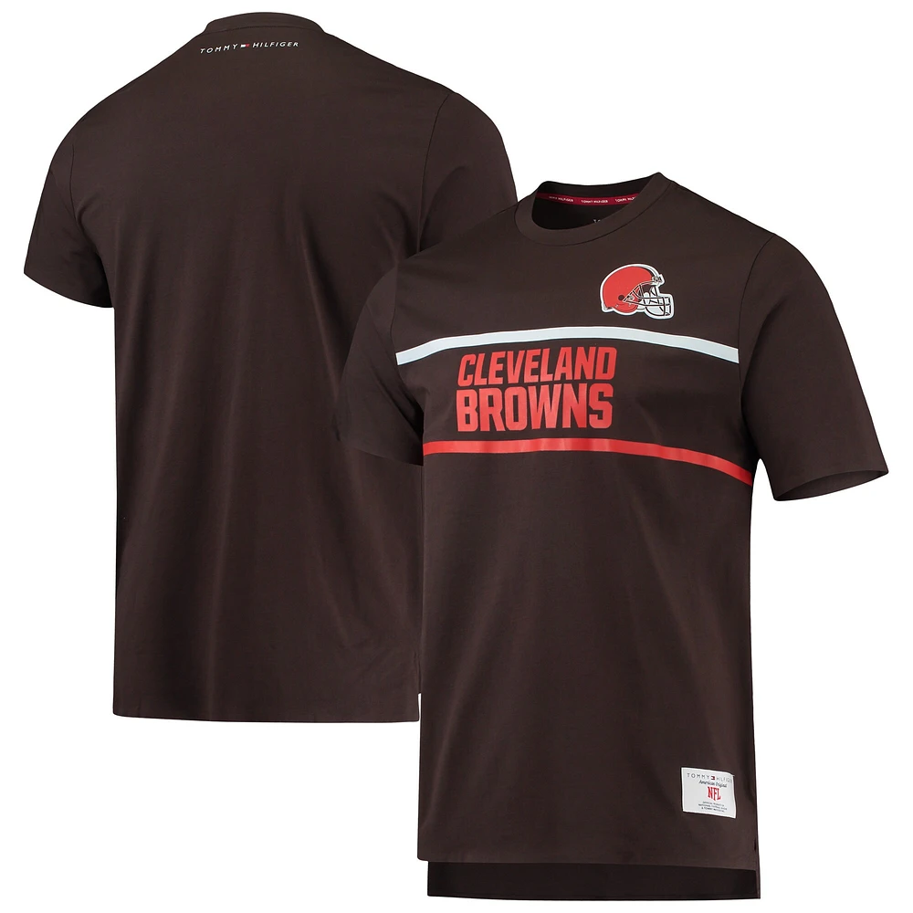 T-shirt Tommy Hilfiger Brown Cleveland Browns The Travis pour homme