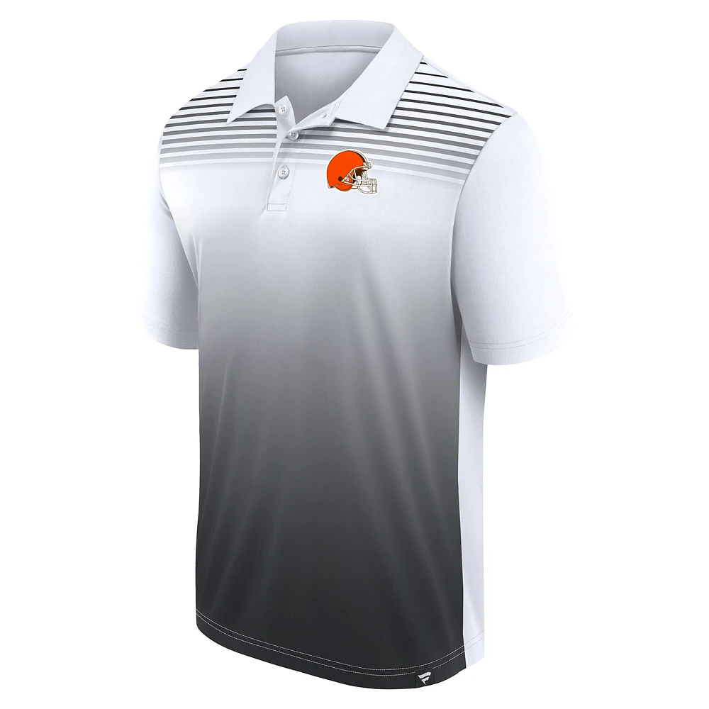 Men's White/Black Cleveland Browns Sandlot Game Polo