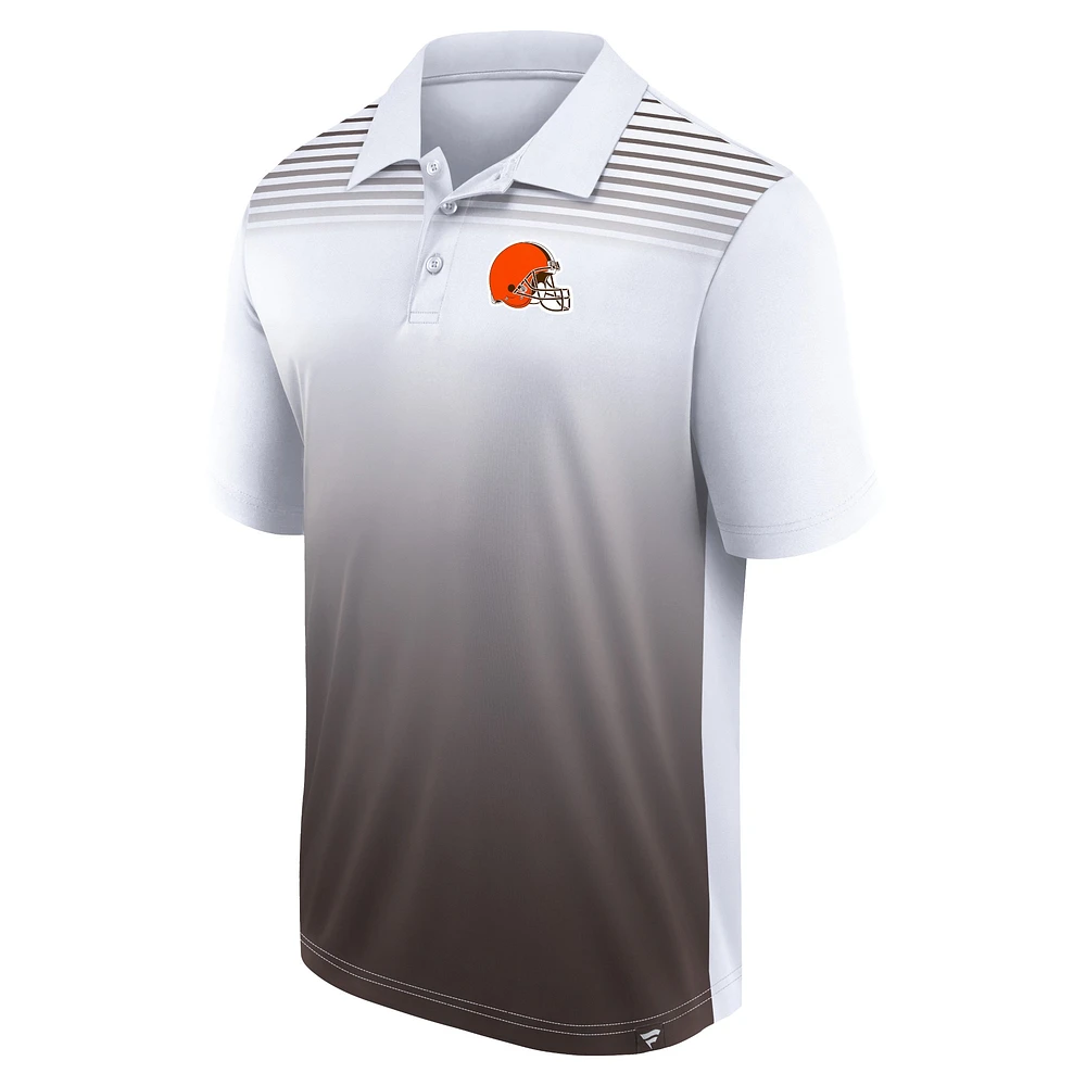 Polo Sandlot Game blanc/marron pour homme des Cleveland Browns