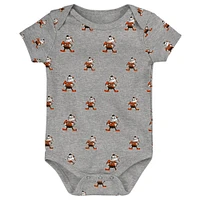 Newborn & Infant Cleveland Browns Team Starter 3-Pack Bodysuit Set