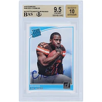 Carte de recrue Panini Donruss 2018 autographiée par Nick Chubb Cleveland Browns classée n° 308 Beckett Fanatics, authentifiée et certifiée 9,5/10