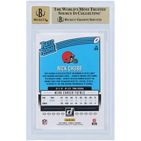 Carte de recrue Panini Donruss 2018 autographiée par Nick Chubb Cleveland Browns classée n° 308 Beckett Fanatics, authentifiée et certifiée 9,5/10