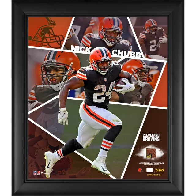 Lids Baker Mayfield, Nick Chubb & Myles Garrett Cleveland Browns Fanatics  Authentic Facsimile Signature Framed 15 x 17 Franchise Foundations  Collage with a Piece of Game-Used Football - Version 2 - Limited