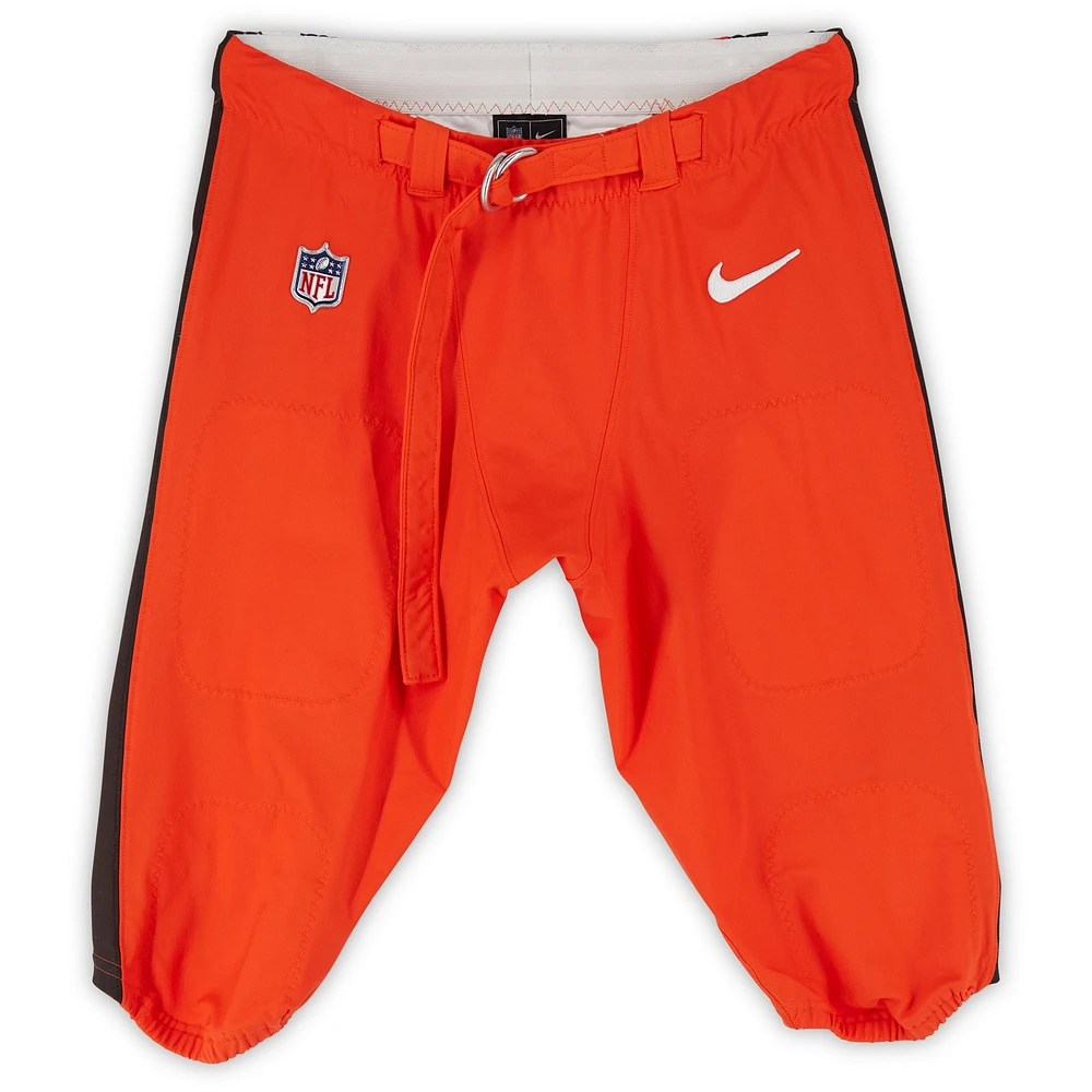 Nick Chubb Cleveland Browns Game-Used Orange Nike Pants vs. Pittsburgh Steelers on December 8, 2024