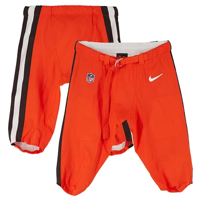 Nick Chubb Cleveland Browns Game-Used Orange Nike Pants vs. Pittsburgh Steelers on December 8, 2024