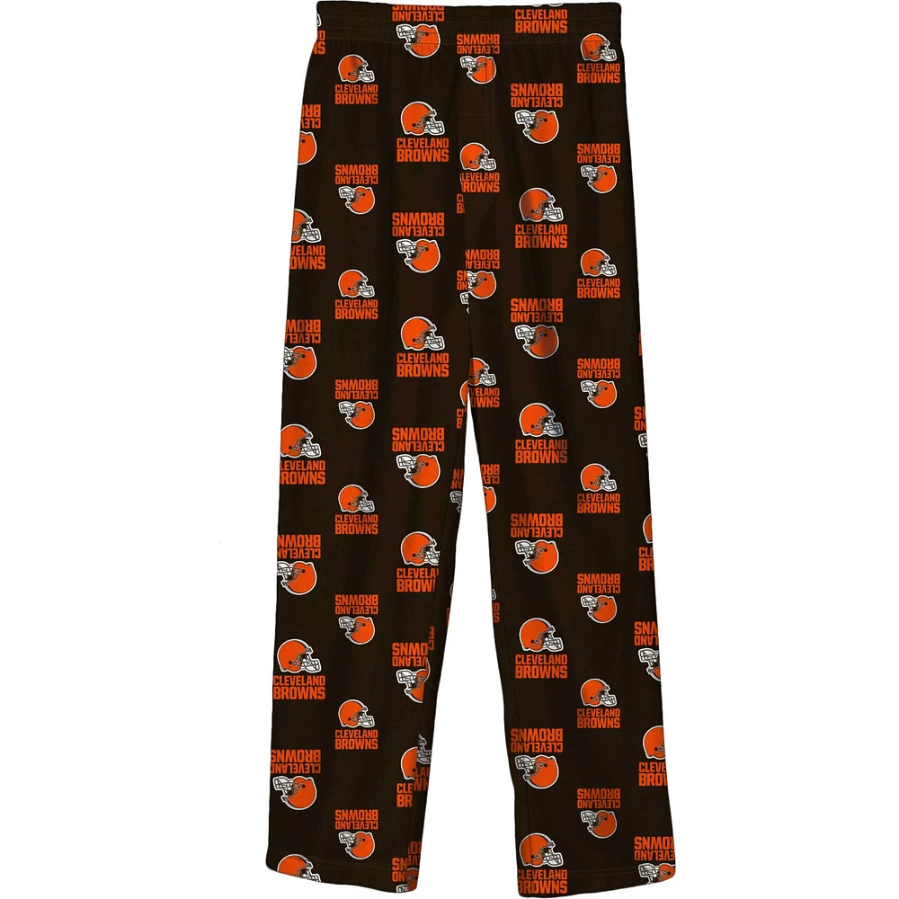 Pantalon de pyjama marron l'équipe des Cleveland Browns pour enfants d'âge préscolaire