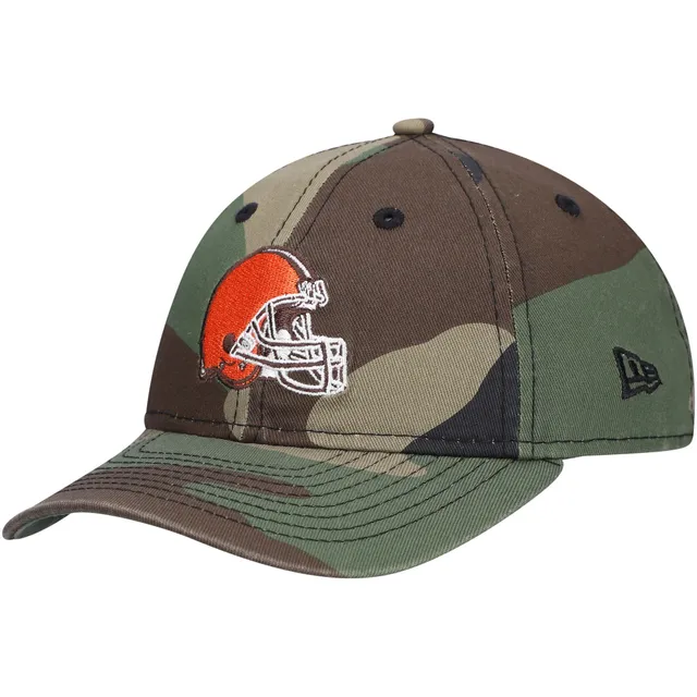 Cleveland Browns RIBBED-UP Brown Knit Beanie Hat by New Era