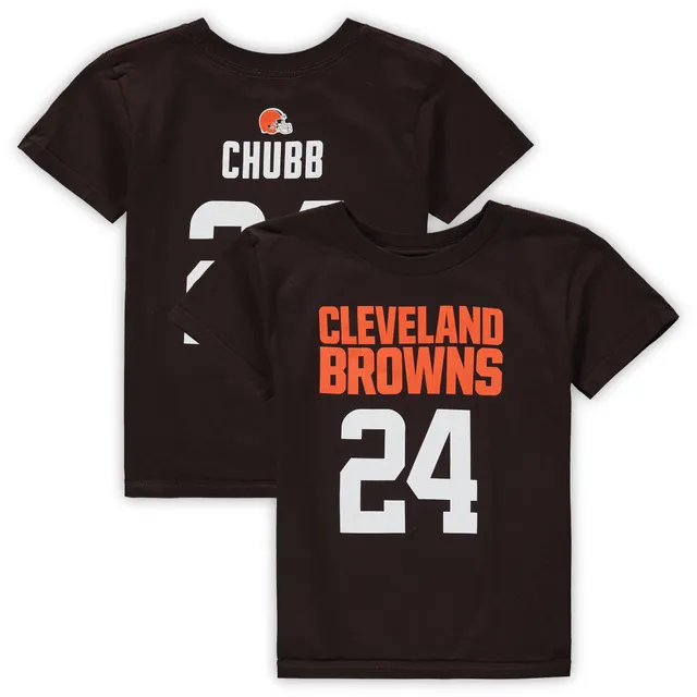 Youth Nick Chubb Orange Cleveland Browns Mainliner Player Name