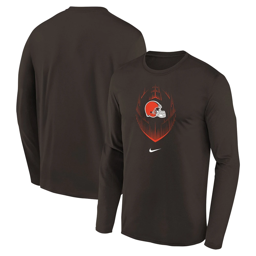 Preschool Nike Brown Cleveland Browns Legend Icon Long Sleeve T-Shirt