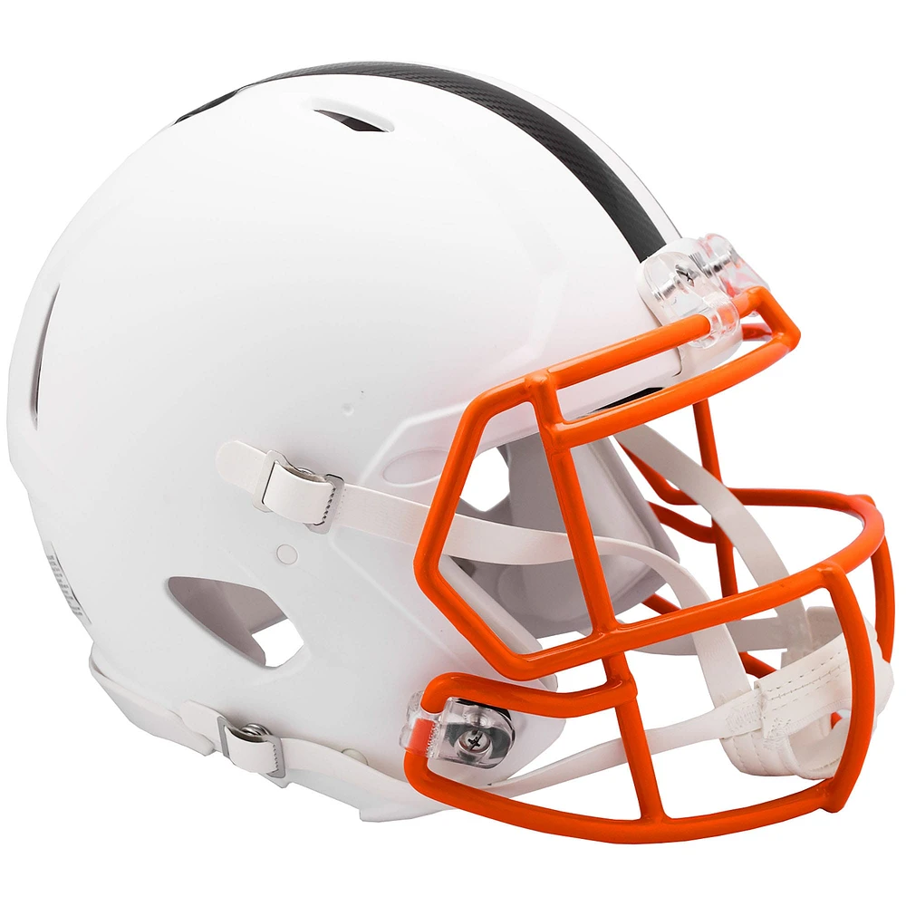 Riddell Cleveland Browns Flat White Alternate Revolution Speed Authentic Football Helmet