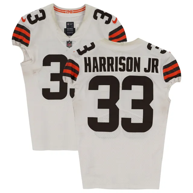 Denzel Ward Cleveland Browns Game-Used #21 White Jersey vs. Kansas City  Chiefs on September 12