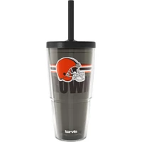 Gobelet classique Tervis Cleveland Browns de 24 oz avec couvercle à paille Go the Distance