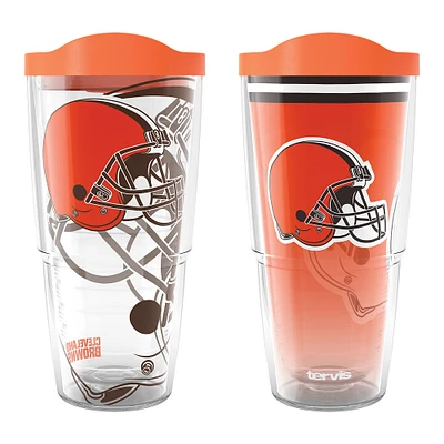 Tervis Cleveland Browns 24oz NFL 2 PACK Véritable et Forever Fan