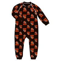 Pull à glissière raglan imprimé allover Cleveland Browns pour tout-petits