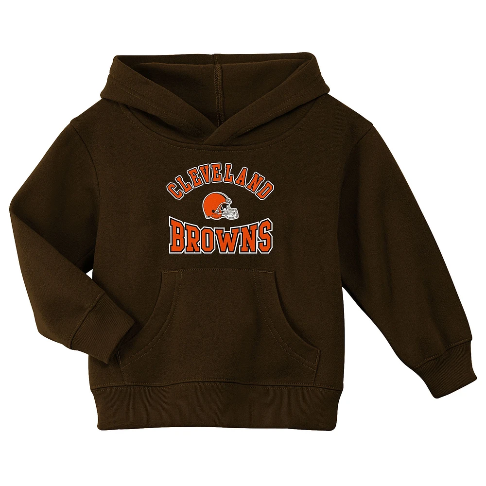 Sweat à capuche en polaire marron Cleveland Browns Home Town pour tout-petit