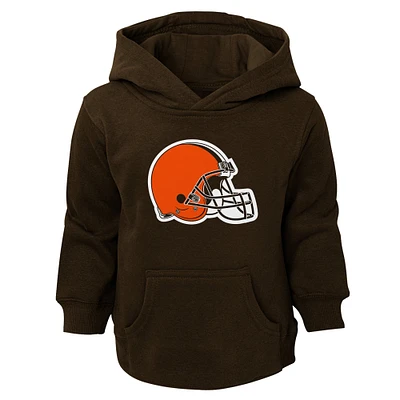 Toddler Brown Cleveland Browns Logo Pullover Hoodie