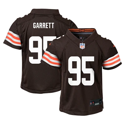 Maillot de match Nike Myles Garrett Brown Cleveland Browns pour tout-petit