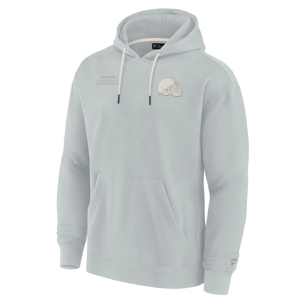 Sweat à capuche unisexe Fanatics gris Cleveland Browns Elements en polaire super douce