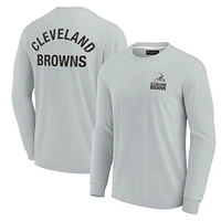 Unisex Fanatics Gray Cleveland Browns Elements Super Soft Long Sleeve T-Shirt